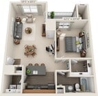 The Valor - 1 Bedroom, 1 Bath, 893 sq. ft.