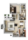 One Bedroom, One Bathroom 780 sqft, Full-Sized Washer/Dryer, Patio/Balcony, Fireplace in Selected Units