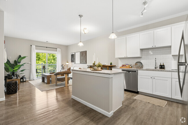 1BR, 1BA - 751SF - Kitchen and Living Room