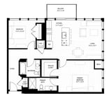 2 Bed C floor plan District 1860