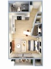 Studio 596 SQ. FT.