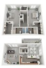 Two Bedroom Two Bathroom Townhome, 1204 sqft