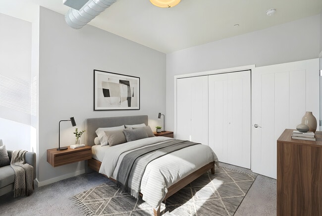 1 habitación, 1 baño - 642 pies cuadrados - Dormitorio - The Box District