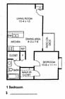 One Bedroom Floorplan
