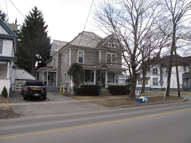 Apartment and driveway on left side