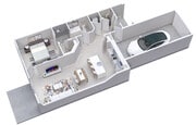 1 Bedroom - 820 Sq. Ft.