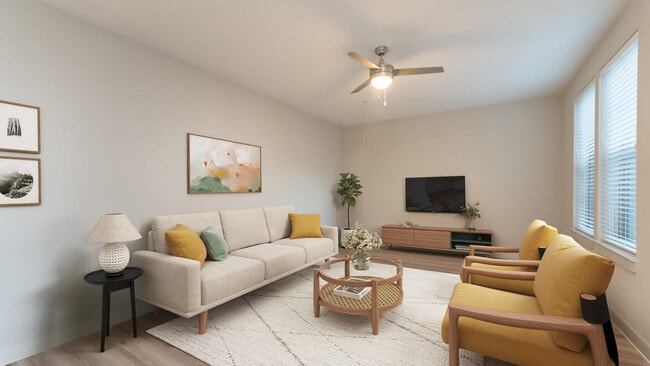 Living Room with Hard Surface Flooring - Remy