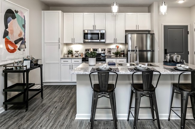 All stainless steel appliances - The Duke Omaha Apartments