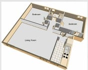 2BR/1BA