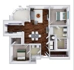 Giotto U2Aa | 2 bed / 2 bath