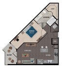 A1-1x1 floor plan 1414 Texas Downtown