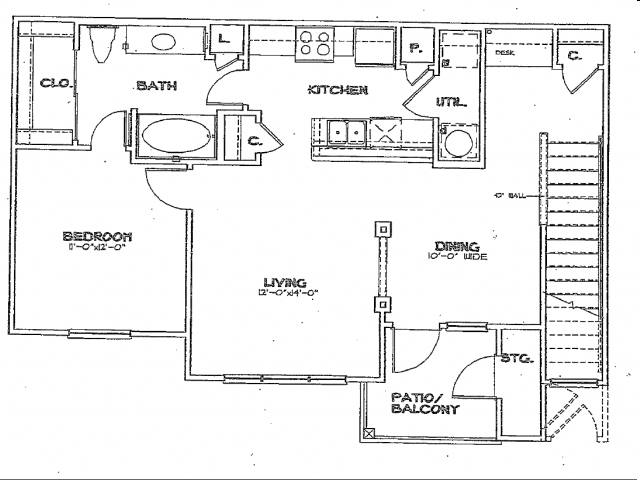 A3 - 1 bed / 1 bath - A3