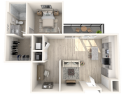 A4.1 | One Bedroom, One Bathroom + Den