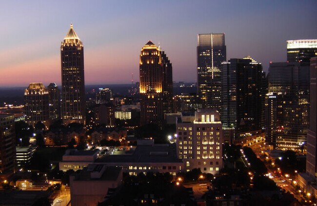 26th Floor (actual night time view) facing north Midtown... - 860 Peachtree St NE Unit 2613