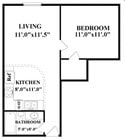 1BR/1BA