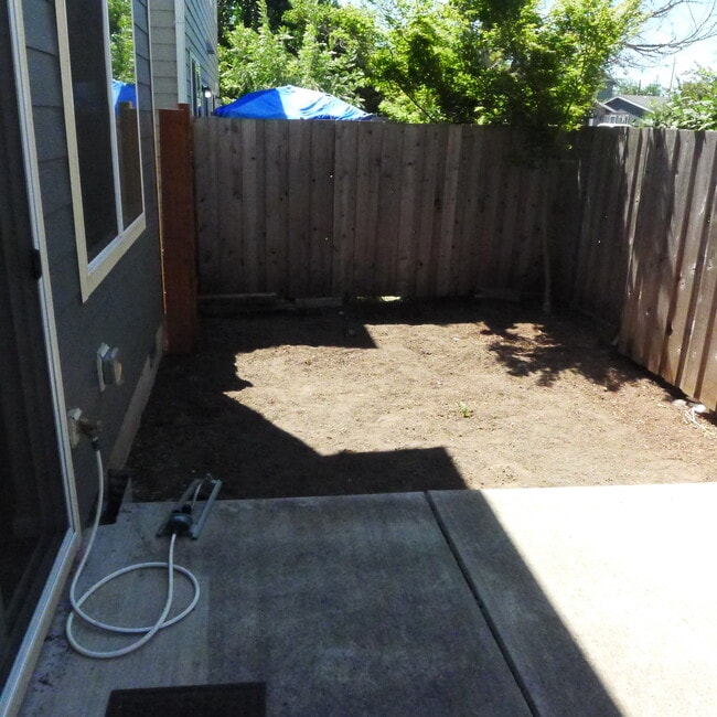 Fenced yard
