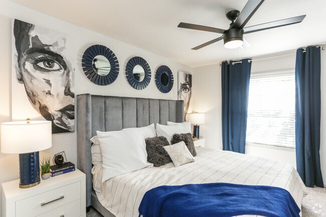 2BR, 2BA - 1035SF Bedroom - NOAH Apartments