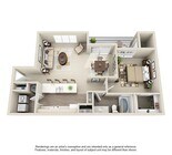 1 Bedroom | 1 Bath | 844 SF