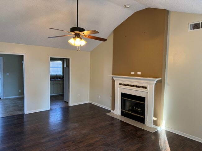 Living room with gas fireplace