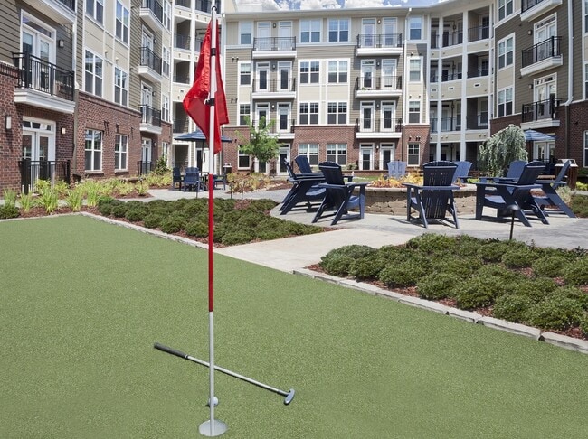South courtyard with outdoor putting green