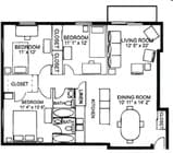 3BR/2BA