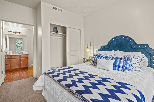Bedroom with ample closet space