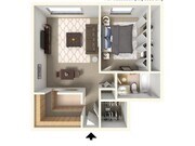 1 Bedroom 1 Bath (B)