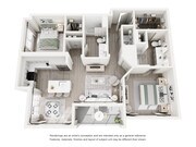 The Boca: Beds - 2: Baths - 2: SqFt Range - 1190