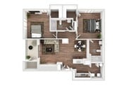 2 Bedroom | 2 Bath | 955 SF (Attached Garage Available)