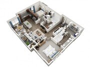 Floor plans are artist’s rendering. All dimensions are approximate. Actual product and specifications may vary in dimension or detail. Not all features are available in every apartment. Prices and availability are subject to change.
