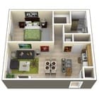 1 dormitorio/1 baño