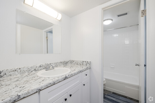 2BR, 1BA - 740SF - Bathroom - Biltmore on the Lake Apartments