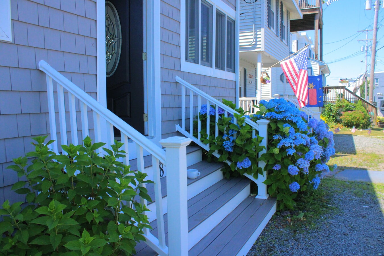 Outside of the home in a summer day. - 18 Berkley Rd
