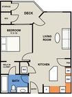 The Crescent- West 1 Bedroom/1 Bath