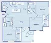 C1 floor plan The Waters at West Village