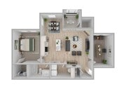 1 Bedroom | 1 Bath | 808 SF