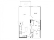 One Bedroom One Bath (697 SF)