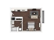 Studio, 1BA -500SQFT