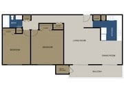 2BR/1BA