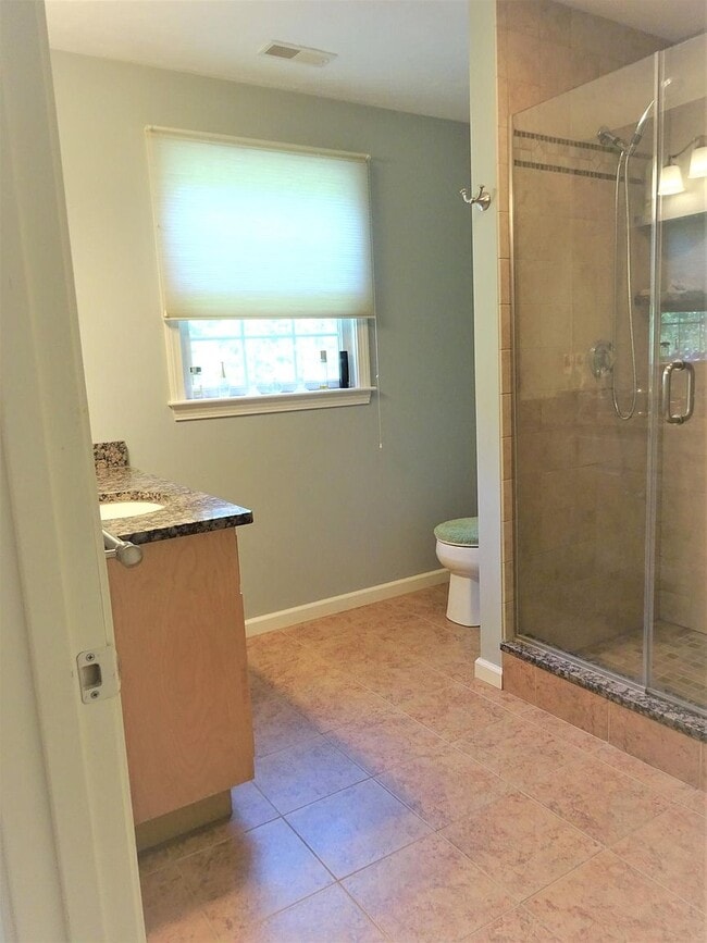 Master Bath with fully tiled shower and grantie counter top - 24 Autumn Ln Unit 24