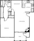 1x1C floor plan Madera Ridge