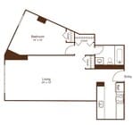 One Bedroom - A1 Floor Plan