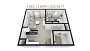 1 Bedroom, 1 Bath