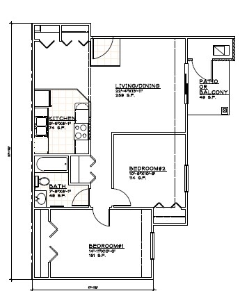 2BR/1BA - Patterson Crossing