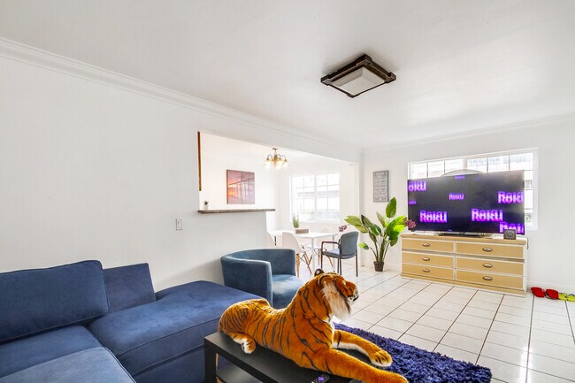 Relax in our light & airy living space, while streaming your favorite shows.