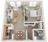 One Bedroom, 650 sqft, Fully Equipped Galley Kitchen, Hot Water Included, Heat Included in Selected Units, Balconies in Selected Units