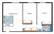 Large Two Bedroom/One Bath (02 unit)