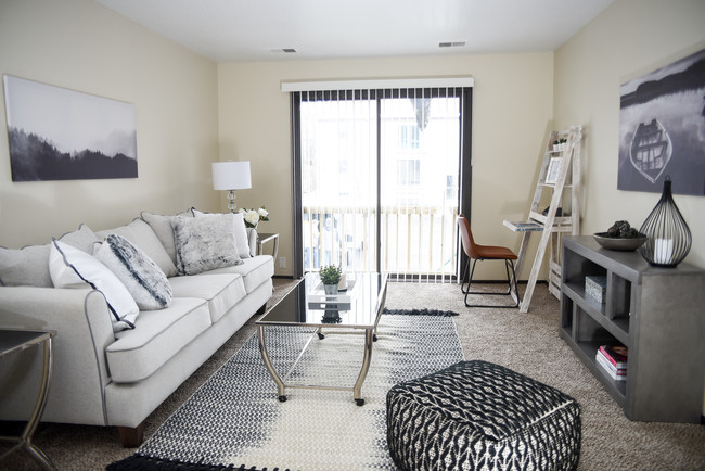 1 BR Staged - Living Room - The Reserve at Millcreek Apartments