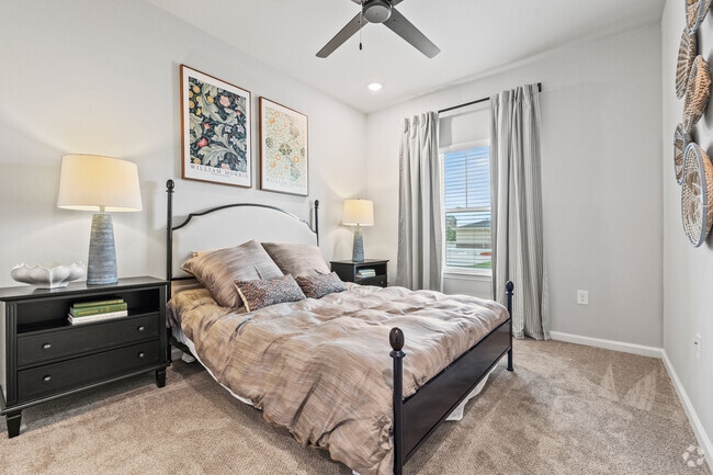 2BR, 2BA - 1,195SF - Primary Bedroom - Whispering Pointe Apartments