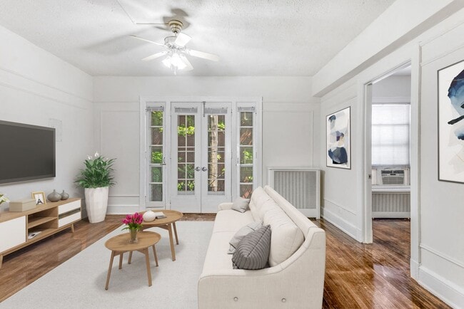 Área de estar del apartamento de un habitación (virtualmente montada) - Highview and Castle Manor